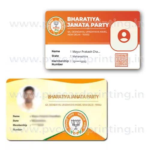 BJP membership card printed on PVC