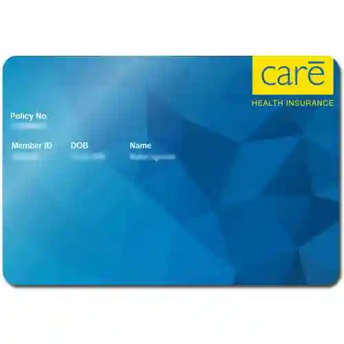 Care Health Insurance card printed on PVC