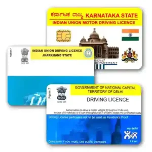 Driving licence printed on a PVC smart card