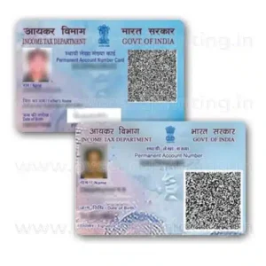 PAN card printed on a PVC wallet card