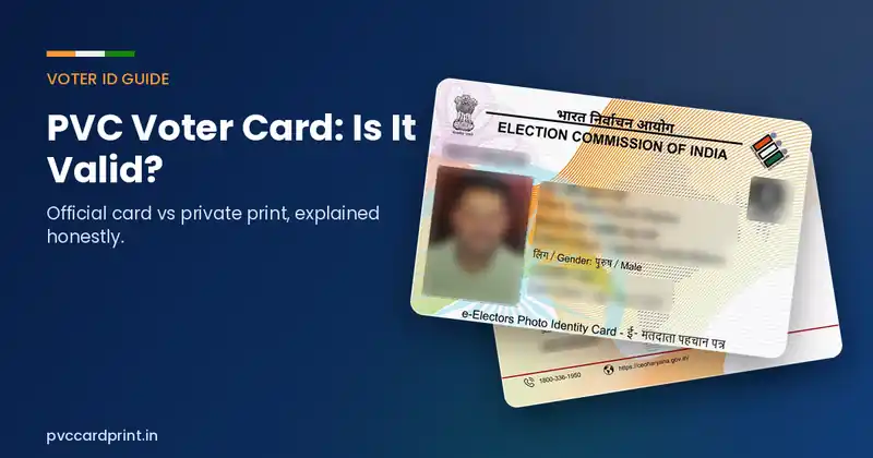 PVC voter ID card mockup with personal details blurred, used for the PVC voter card validity guide