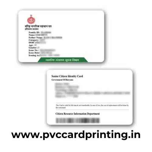 Senior Citizen Card on PVC printed on PVC card